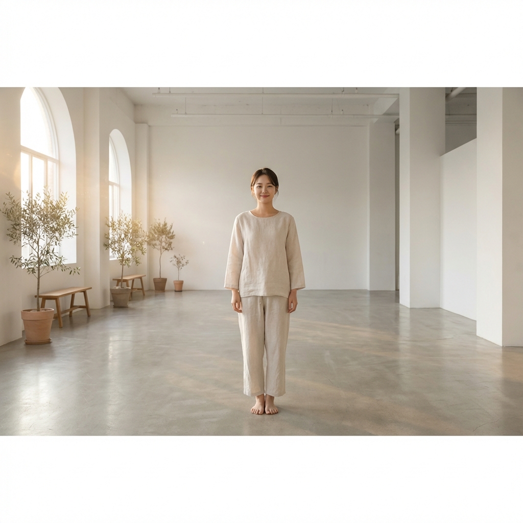 머리가 맑아진 평온한 모습