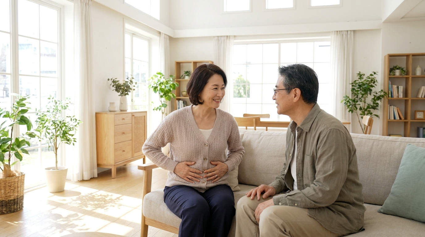 치료 후의 행복한 부부
