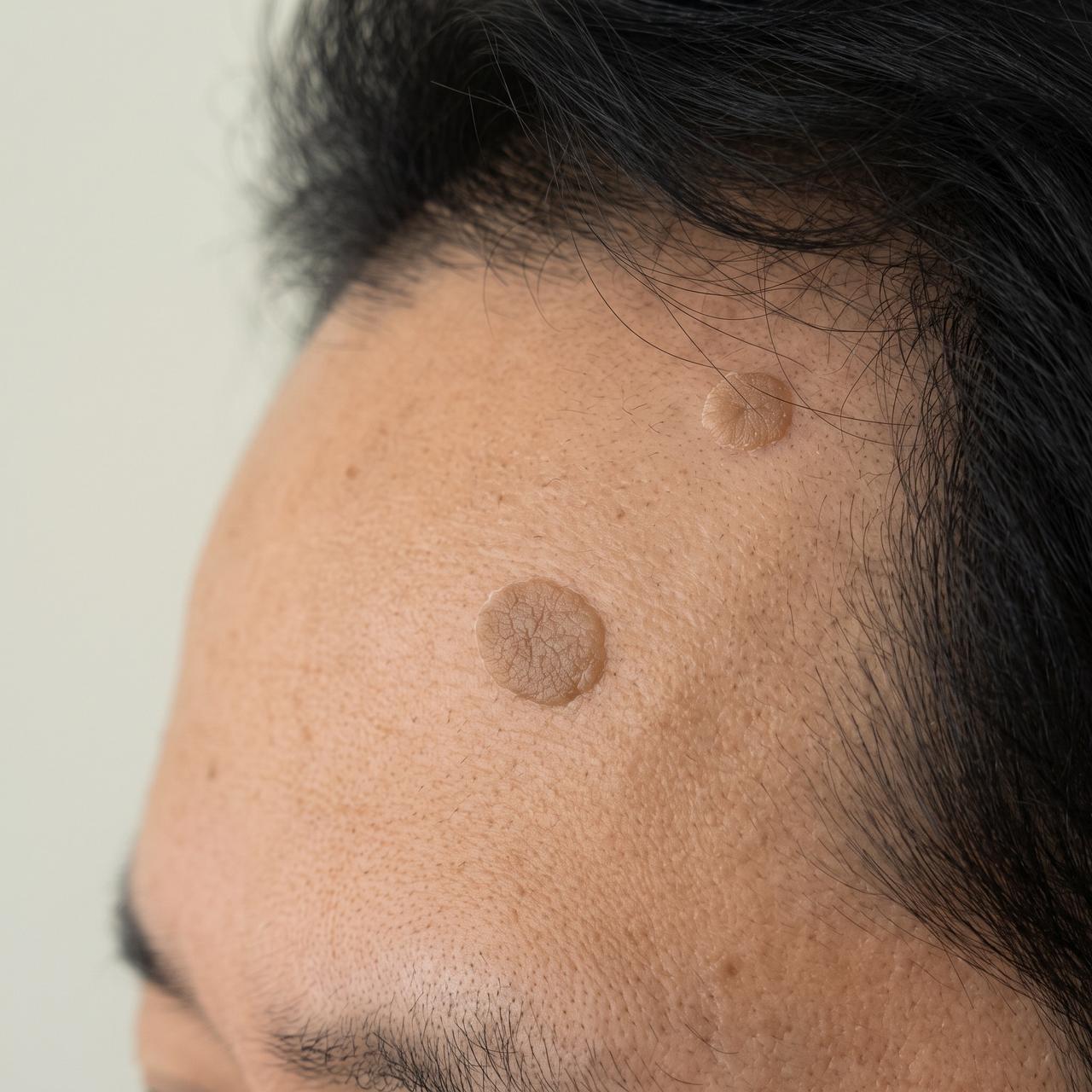 老人性いぼをきれいに除去