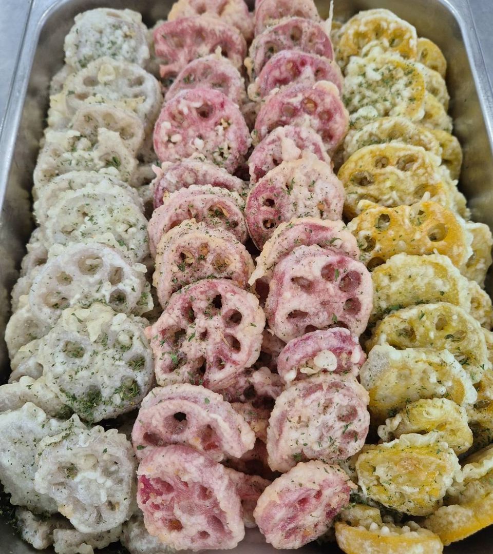 삼색 연근튀김